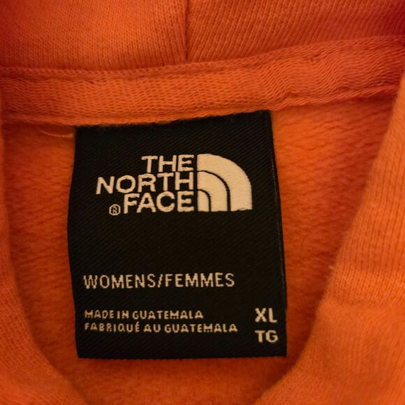 The North Face Women's Logo Play Hoodie Cropped Orange Never Stop Exploring XL - Picture 6 of 8